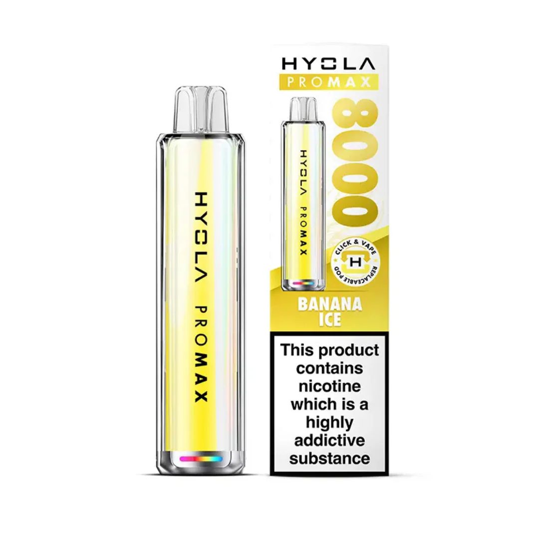 Hycola Promax vape pen and packaging on a white background