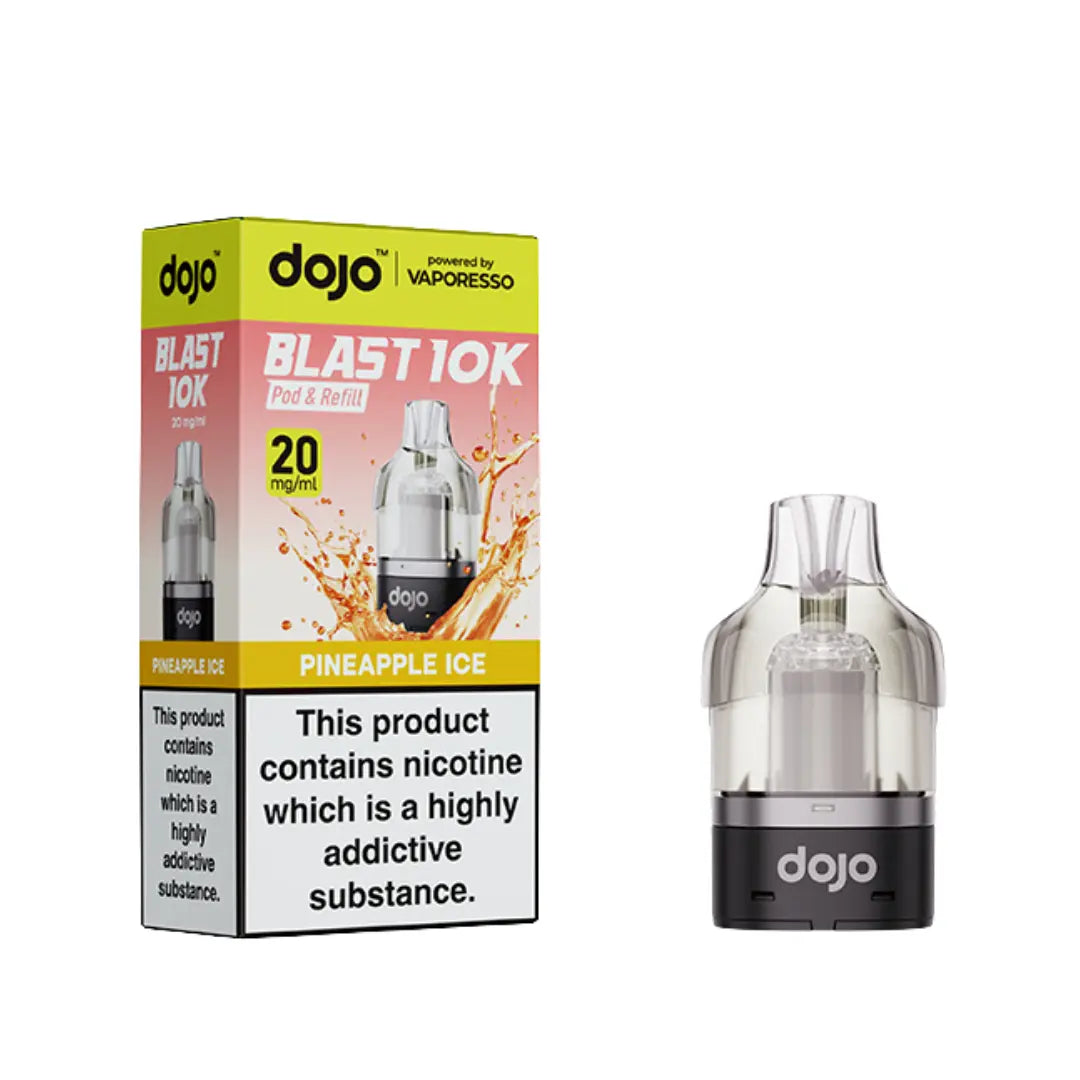 dojo vape device and packaging on a white background