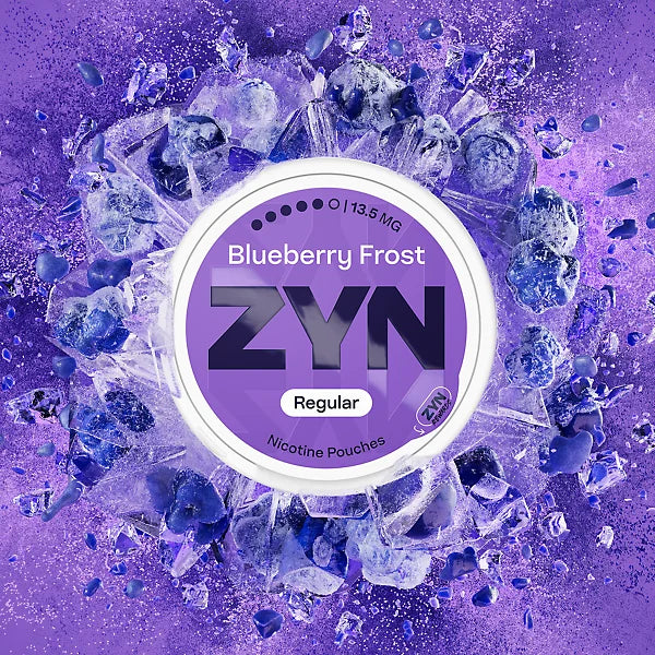 ZYN Blueberry Frost 13.5mg nicotine pouches - 21 Regular pouches