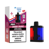 Hayati Pro Ultra+ vape device and packaging on a white background