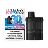 Black vape pod with Hyola Ultra Pod packaging on a white background