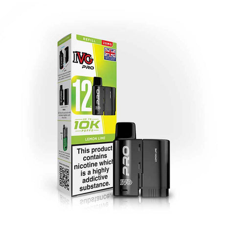 IVG Pro vaping device and packaging on a white background