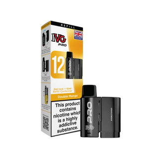 IVG Pro vaping device and packaging on a white background