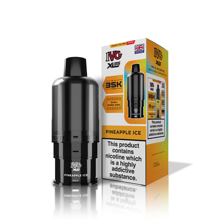 IVG vape device and packaging on a white background