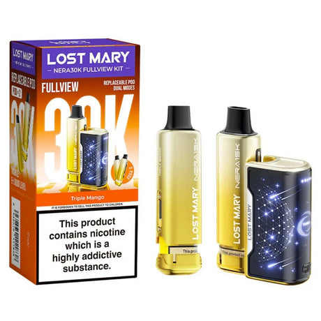 Lost Mary vape device and packaging on a white background