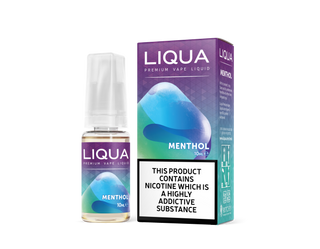 Liqua Menthol e-liquid bottle and retail packaging