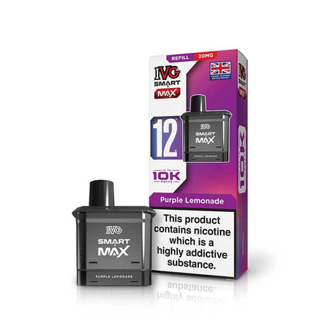 IVG Smart Max vaping device and refill pack on a white background