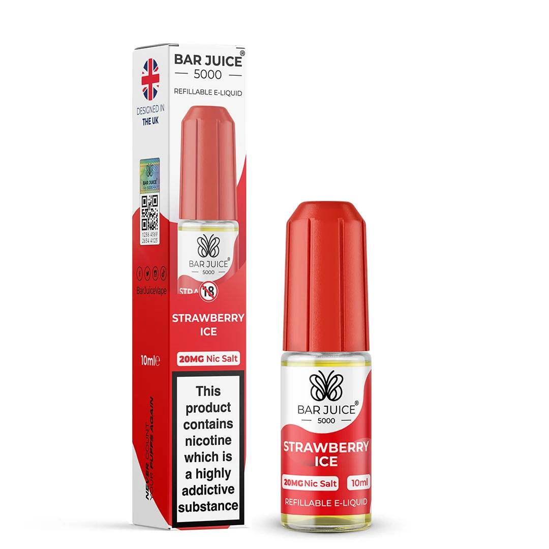 Bar Juice 5000 Strawberry Ice 20mg nic salt 10ml bottle with retail carton