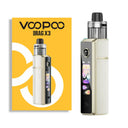 VooPoo Drag X3 vaping device and packaging on a white background
