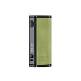 Vaping device with green and black design on a white background