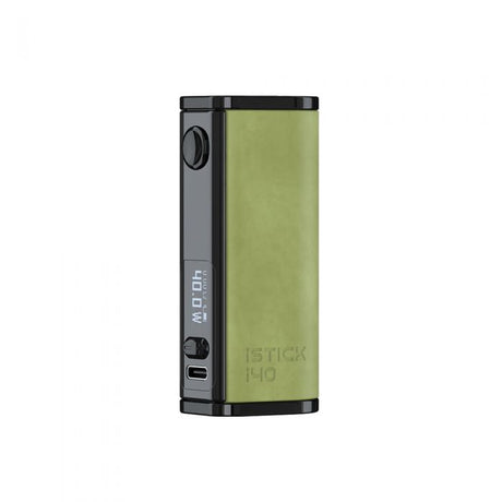 Vaping device with green and black design on a white background