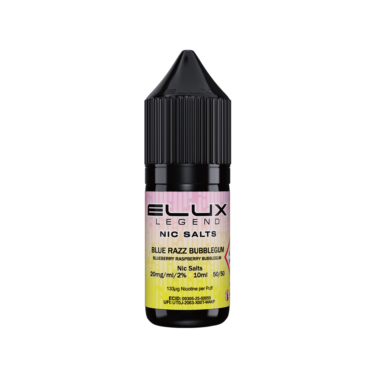 ELUX Legend Blue Razz Bubblegum 20mg nicotine salt e-liquid, 10ml bottle