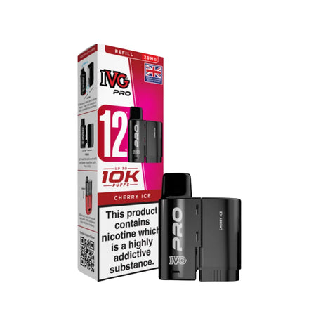 IVG Pro vaping device and packaging on a white background