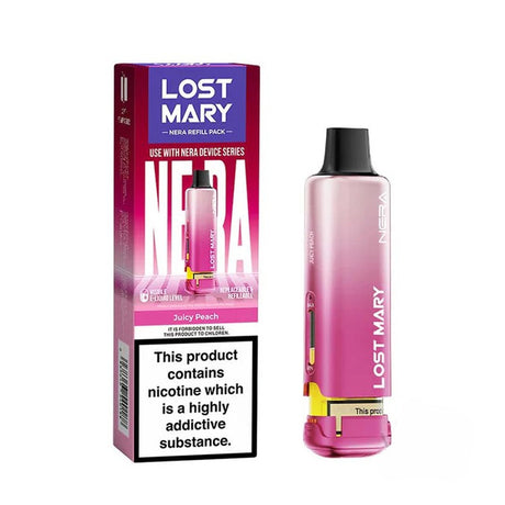 Lost Mary Nera vape device and packaging on a white background