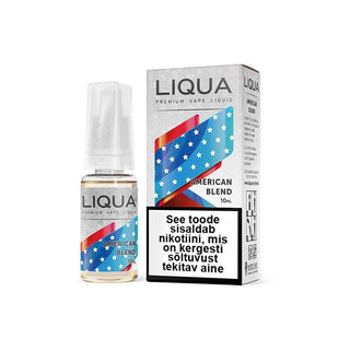 LIQUA American Blend 10ml e-liquid bottle and retail packaging