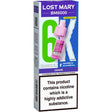 Lost Mary BM6000 vape device packaging with grape flavor indication on a white background
