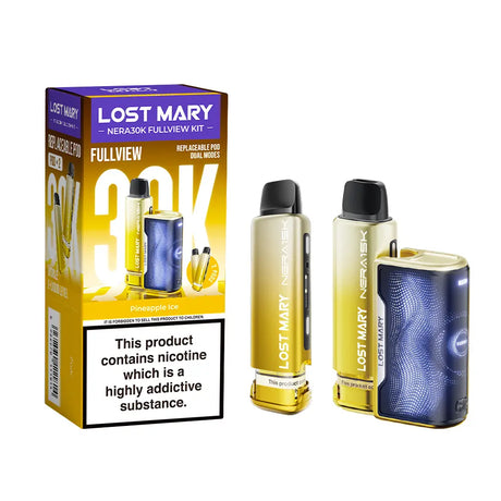 Lost Mary vape kit with packaging on a white background