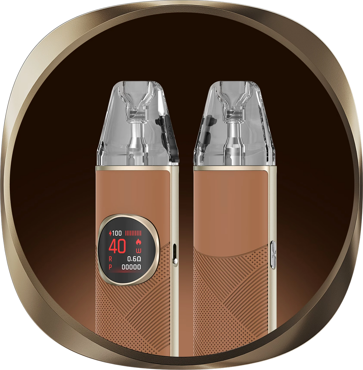 OXVA NeXLIM 2 Pod Vape Kit – Bright Brown Leather – official manufacturer image
