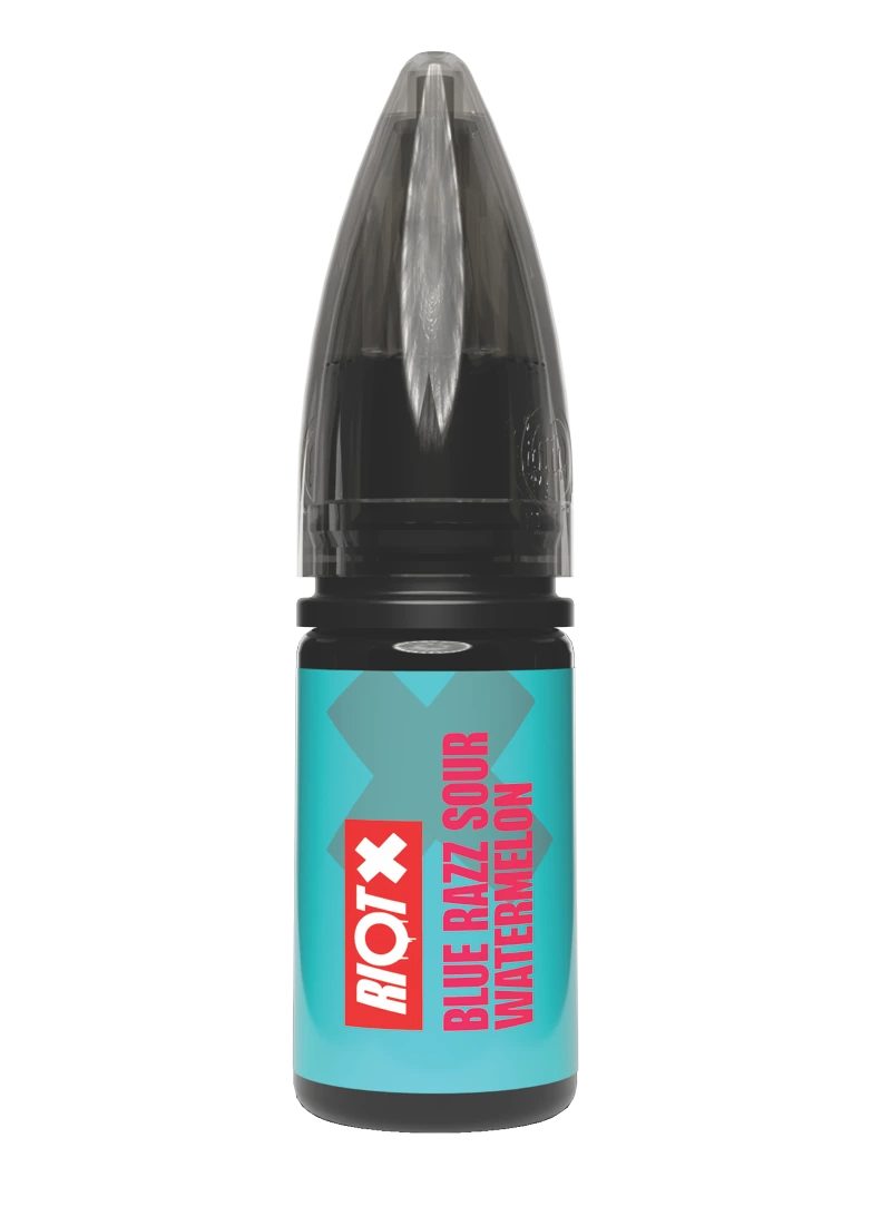 Riot X Blue Razz Sour Watermelon nicotine salt e-liquid bottle