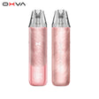 Two rose pink OXVA vaping devices on a white background
