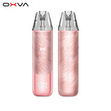 Two rose pink OXVA vaping devices on a white background