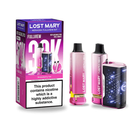 Lost Mary Nera 30k Pod Kit packaging with two pods on a white background