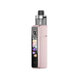 Pink electronic device with a digital display on a white background