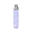 Vape device with a light purple casing on a white background