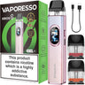 Vaporesso XROS 6 pod vape kit in Dreamy Pink with retail box, USB-C charging cable and two refillable XROS pods.