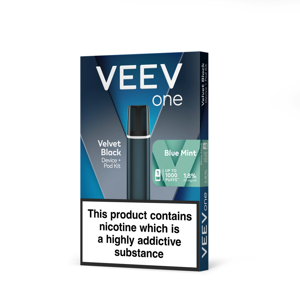 VEEV ONE Velvet Black starter kit with Blue Mint pod