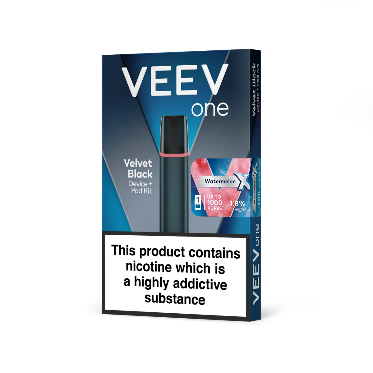 VEEV ONE Velvet Black starter kit with Watermelon X pod