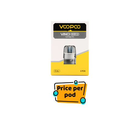 VooPoo Vinci vape pod packaging on a white background