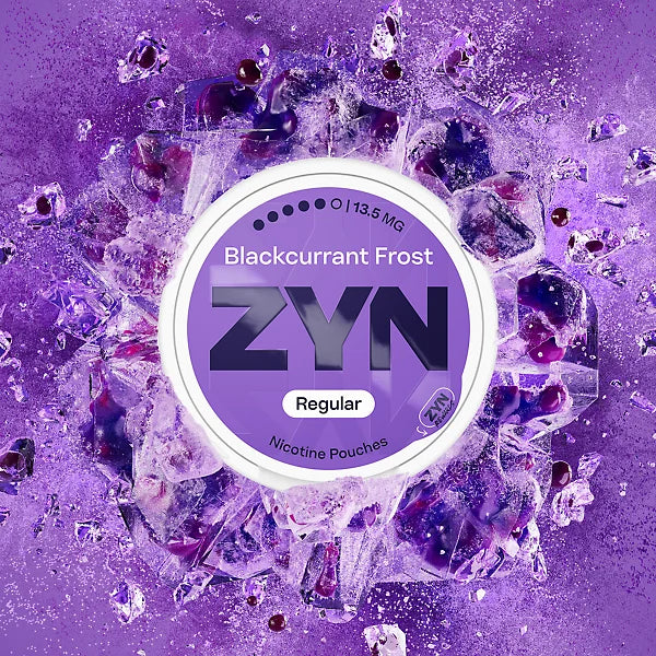 ZYN Blackcurrant Frost 13.5mg nicotine pouches - 21 Regular pouches