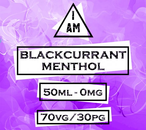 I AM Blackcurrant Menthol 50ml (60ml Short Fill) Nicotine Free E-Liquid