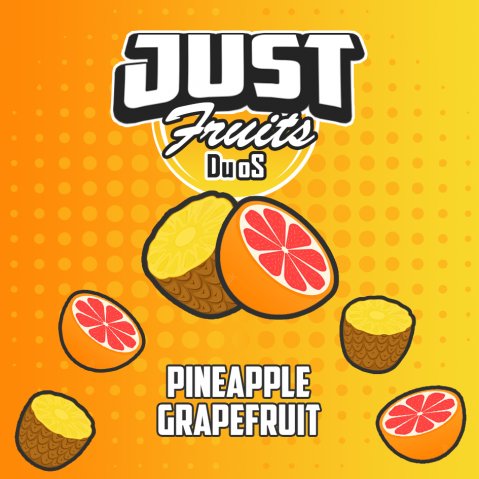 Just Fruits Duos Pineapple Grapefruit 100ml (120ml Short Fill) Nicotine Free E-Liquid