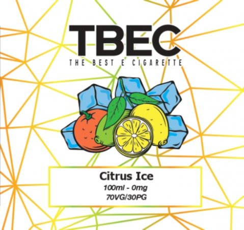TBEC Citrus Ice 100ml (120ml Short Fill) Nicotine Free E-Liquid