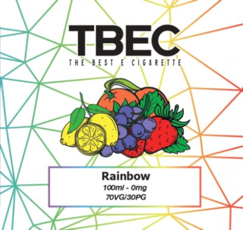 TBEC Rainbow 100ml (120ml Short Fill) Nicotine Free E-Liquid