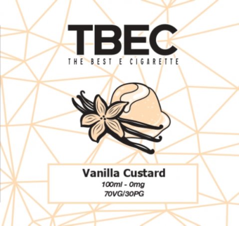 TBEC Vanilla Custard 100ml (120ml Short Fill) Nicotine Free E-Liquid