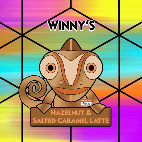 Winny's Hazelnut & Salted Caramel Latte Logo